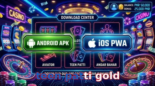 Main screen of Teen Patti Gold download page for PK players