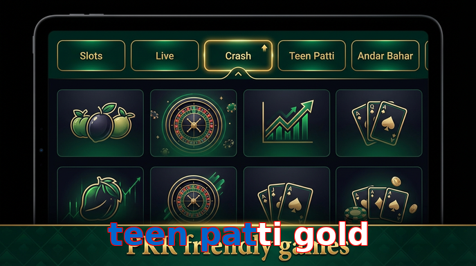 Game list for Teen Patti Gold games section